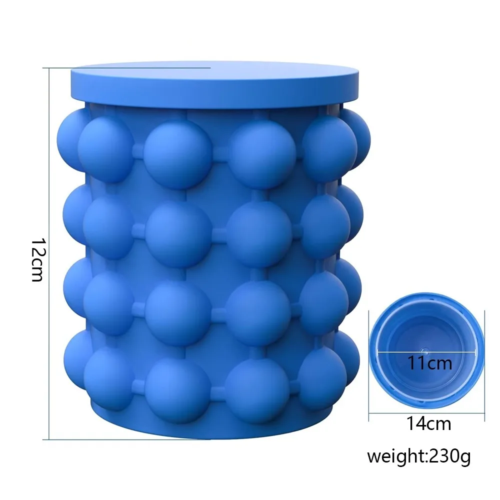 Portable 2-in-1 Silicone Ice Cube Mold and Ice Bucket
