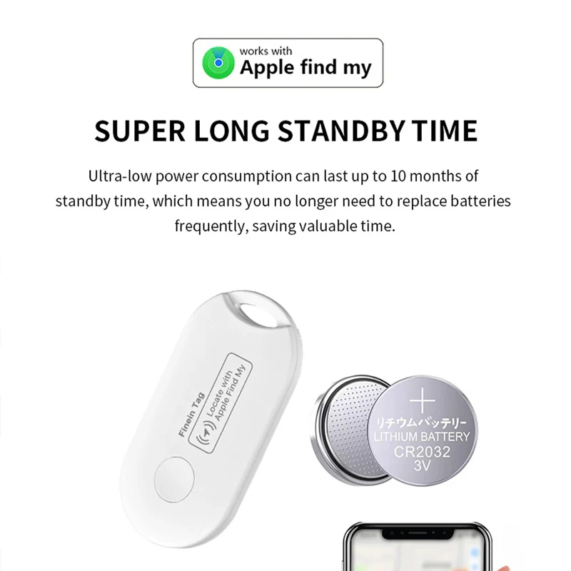 4PCS Bluetooth Tracker Works With Apple Find My Keys Finder and Item Tracker Tags MFI Certification for Car Keys and Phones Bags