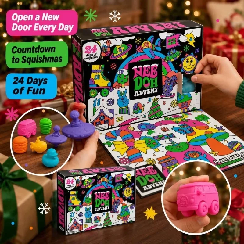 2027 Christmas Countdown Fidget Advent Calendar, Squishy Surprise Sensory Toy, Party Favor Gift for Adults