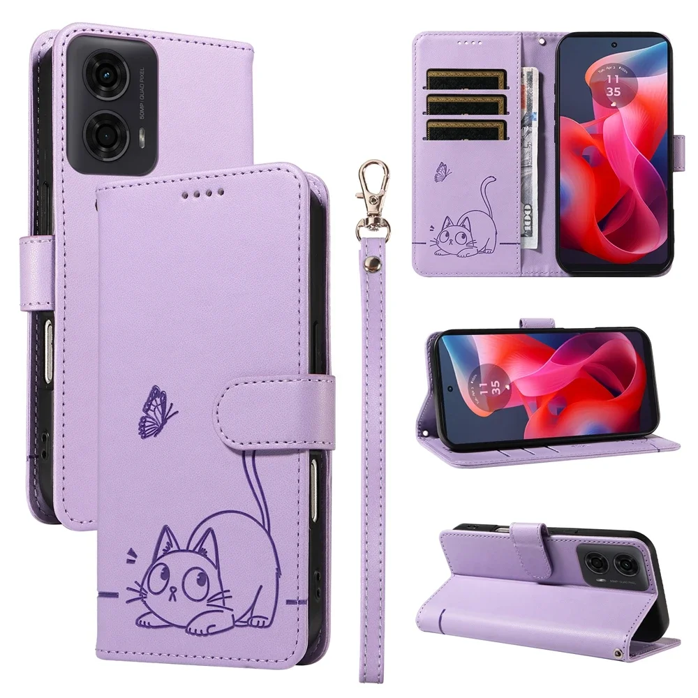 Magnetic Wallet Flip Case with Stand Support - Universal Phone Cover