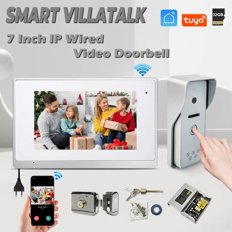 

Factory Price Network Cable CAT5 / CAT6 Ip Door Phone Intercom Panel Telephone Wireless Doorbell With Speaker