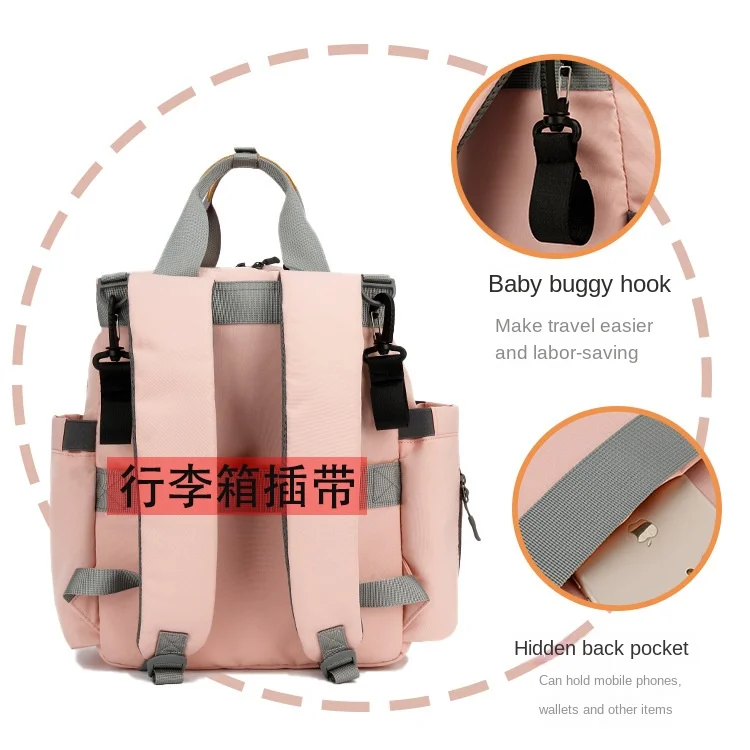 LazyChild Mummy Bag Large Capacity Thermal Insulation Backpack Multifunctional Leisure And Comfortable Travel Bag DropShipping