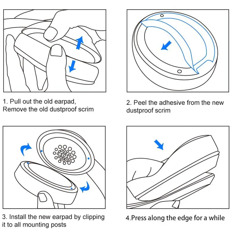 Premium Memory Foam Replacement Ear Pads Cushion