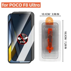 Premium Anti - Spy Privacy Tempered Glass Screen Protector with Easy Installation - 3 Pack (For POCO F8 Ultra)
