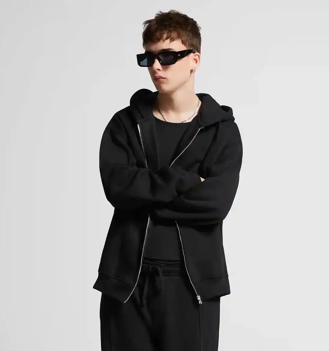 600GSM 95% Cotton Solid Retro Oversize Hoodie Unisex Winter Warm Zipper Up Open-Up Hoodies Vintage Classic Streetwear Loose Coat 4