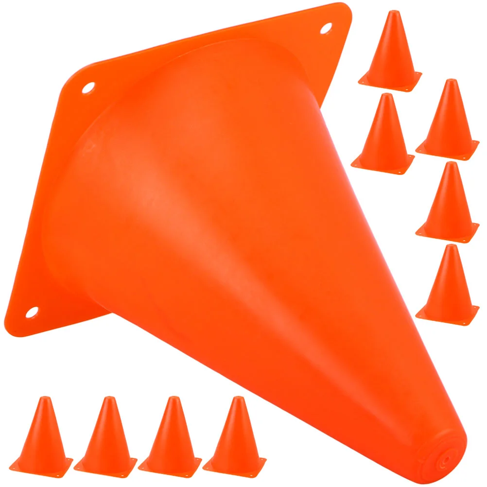 

10 Pcs Soccer Ball 18cm Logo Bucket Skate Obstacle Multi-use Cones Training for Sports Cell Reusable Playground Practice