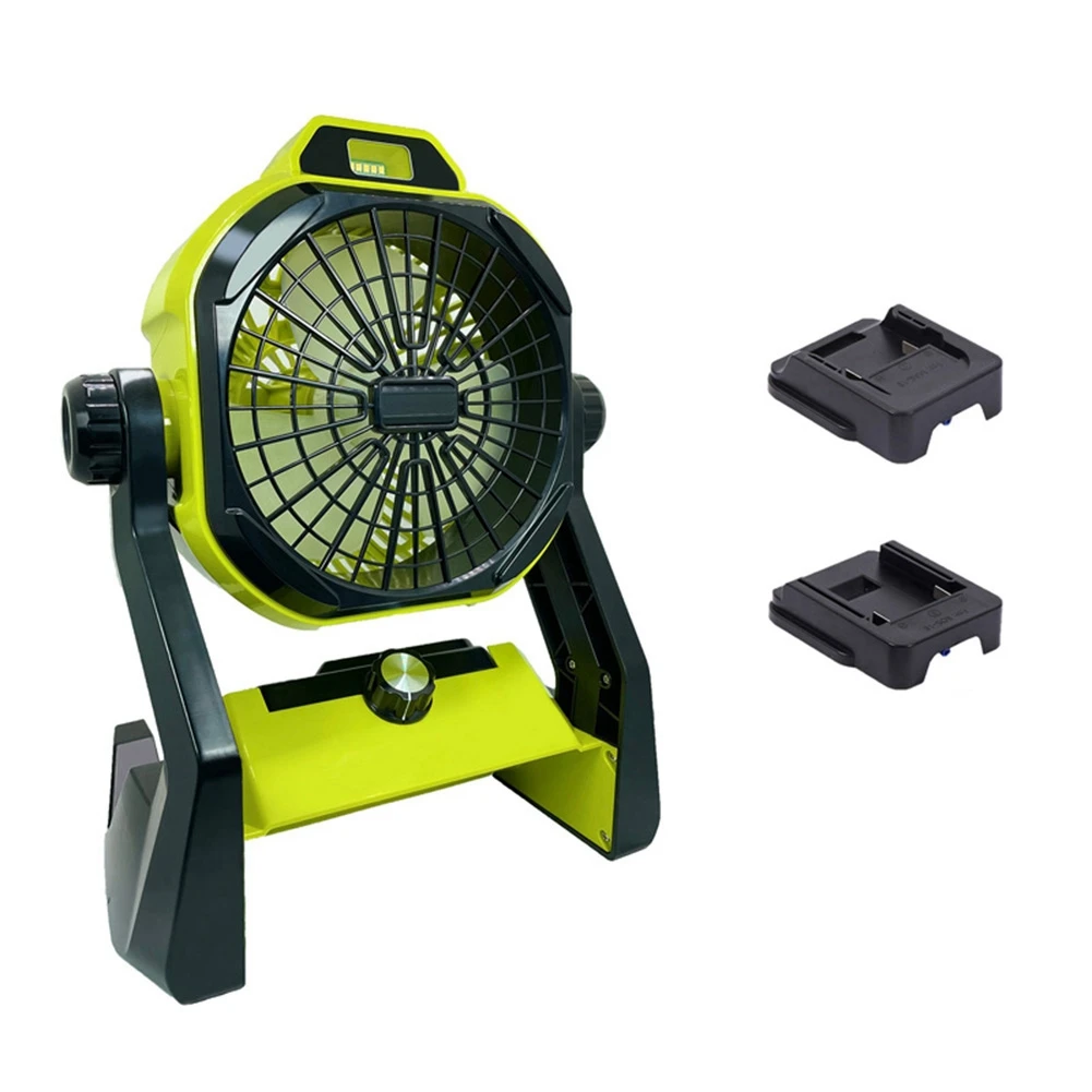 

For Makita for Bosch 18V Li-Ion Battery with Adapte Work Fan with LED Light Portable Cordless