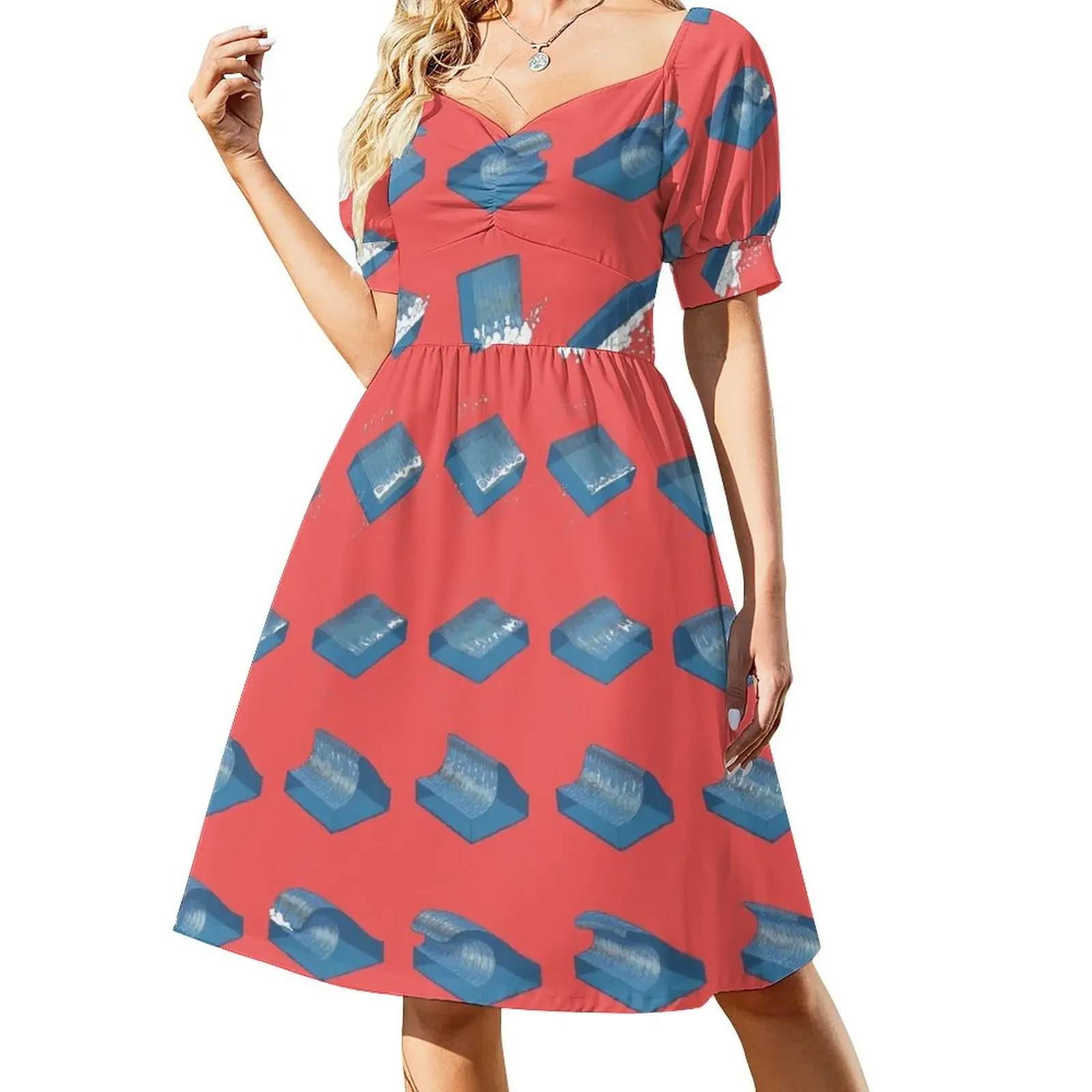 

Wave cubed Sleeveless Dress woman dress prom clothes dress for woman