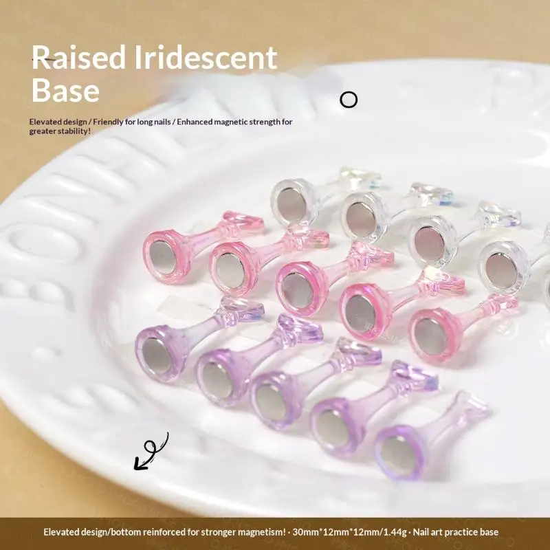 5개 자석 네일아트 연습용 체스 모양 아크릴 트레이닝 네일 팁 폴리쉬 디스플레이 스탠드 살롱 도구 키트