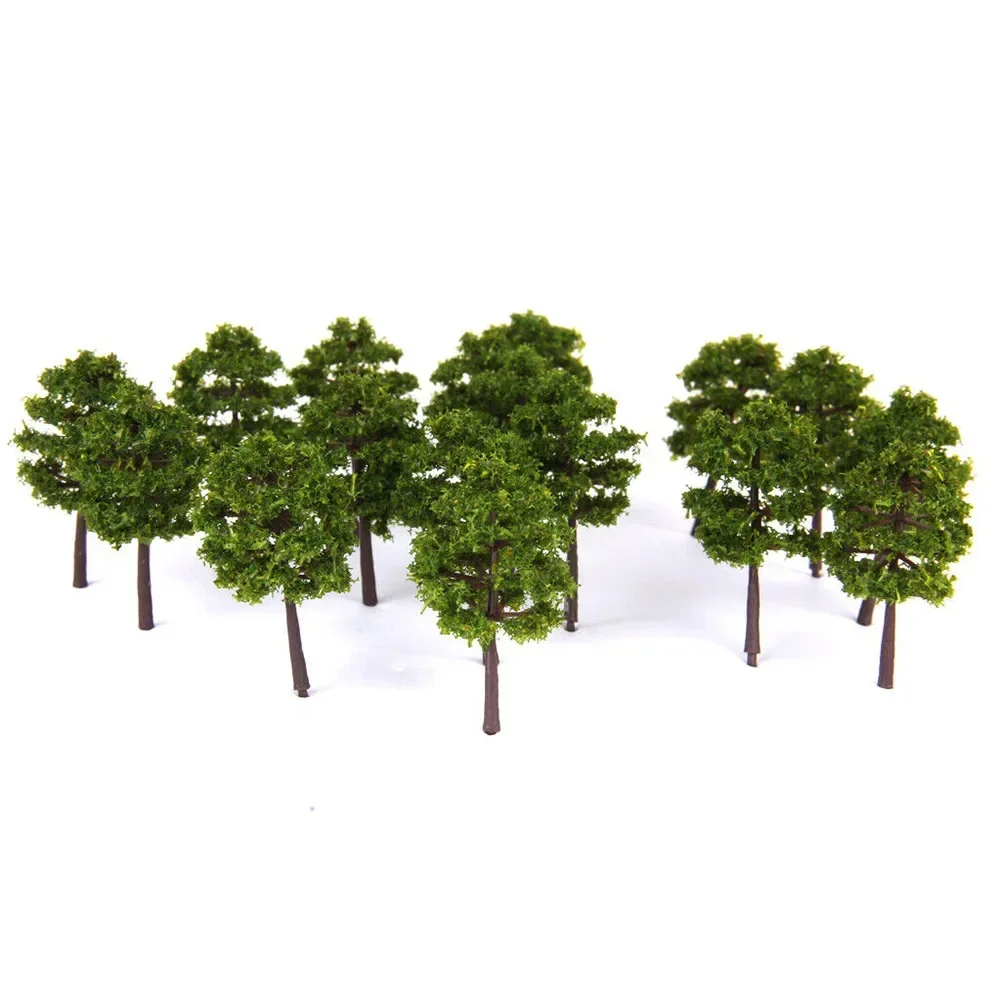 Deep Green Model Tree N Gauge Railway Building Scenery Layout 5cm Green Train Railroad Architecture DIY Crafts 40pcs ornament crafts miniature ornament miniature tree ornament model tree ornament