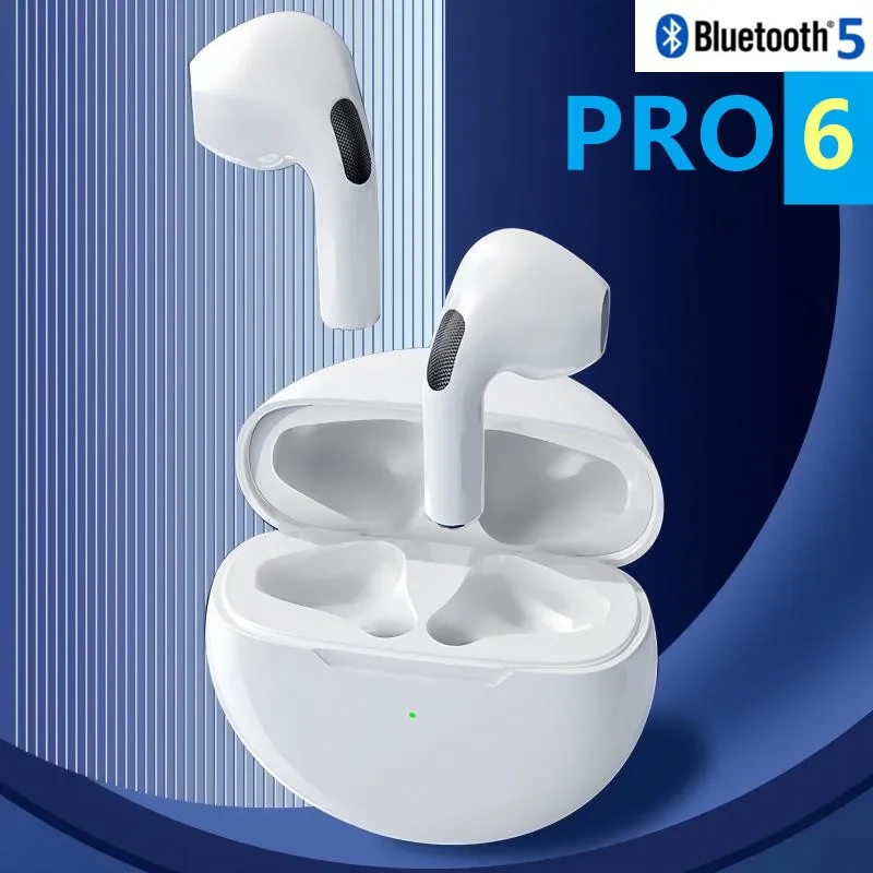 Bluetooth earbuds TWS Pro6 Earphone Bluetooth Headphones with Mic 9D Stereo Pro 6 Earbuds for Xiaomi Samsung Android Wireless Bluetooth Headset