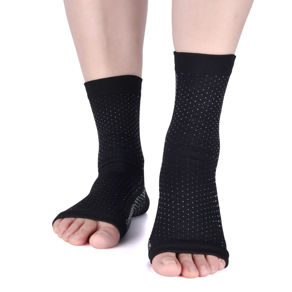 1pair Men Women Foot Circulation Swelling Relief Foot Sleeve Socks Anti Fatigue Compression Varicosity Ankle Support Socks
