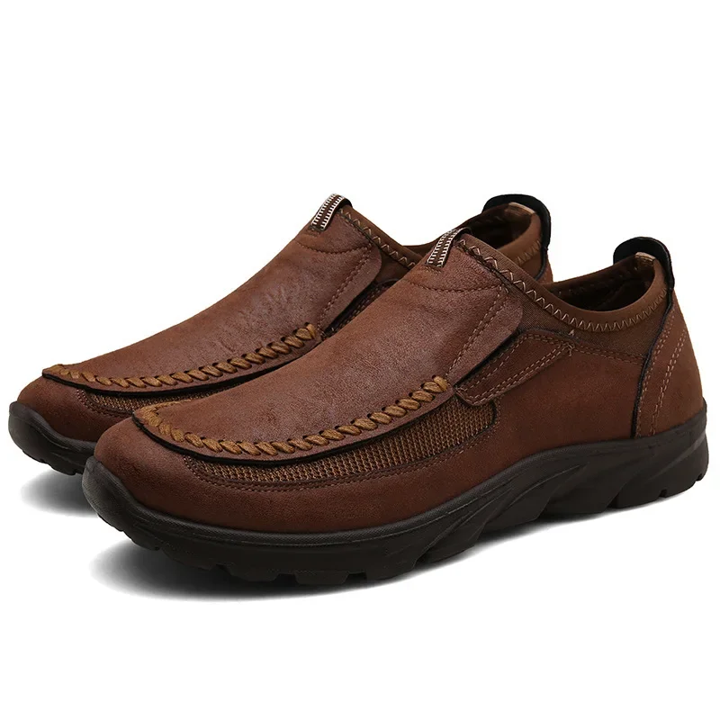 Men's Business Casual Outdoor Single Shoes Breathable Rubber Sole Footwear