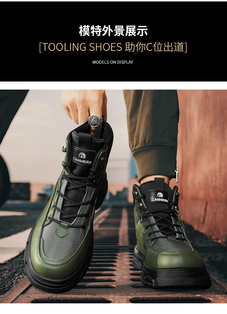 CYYTL Mens Boots Casual Winter Shoes Platform Leather Outdoor Designer Luxury Work Safety Ankle Sneakers Chelsea Cowboy Tactical