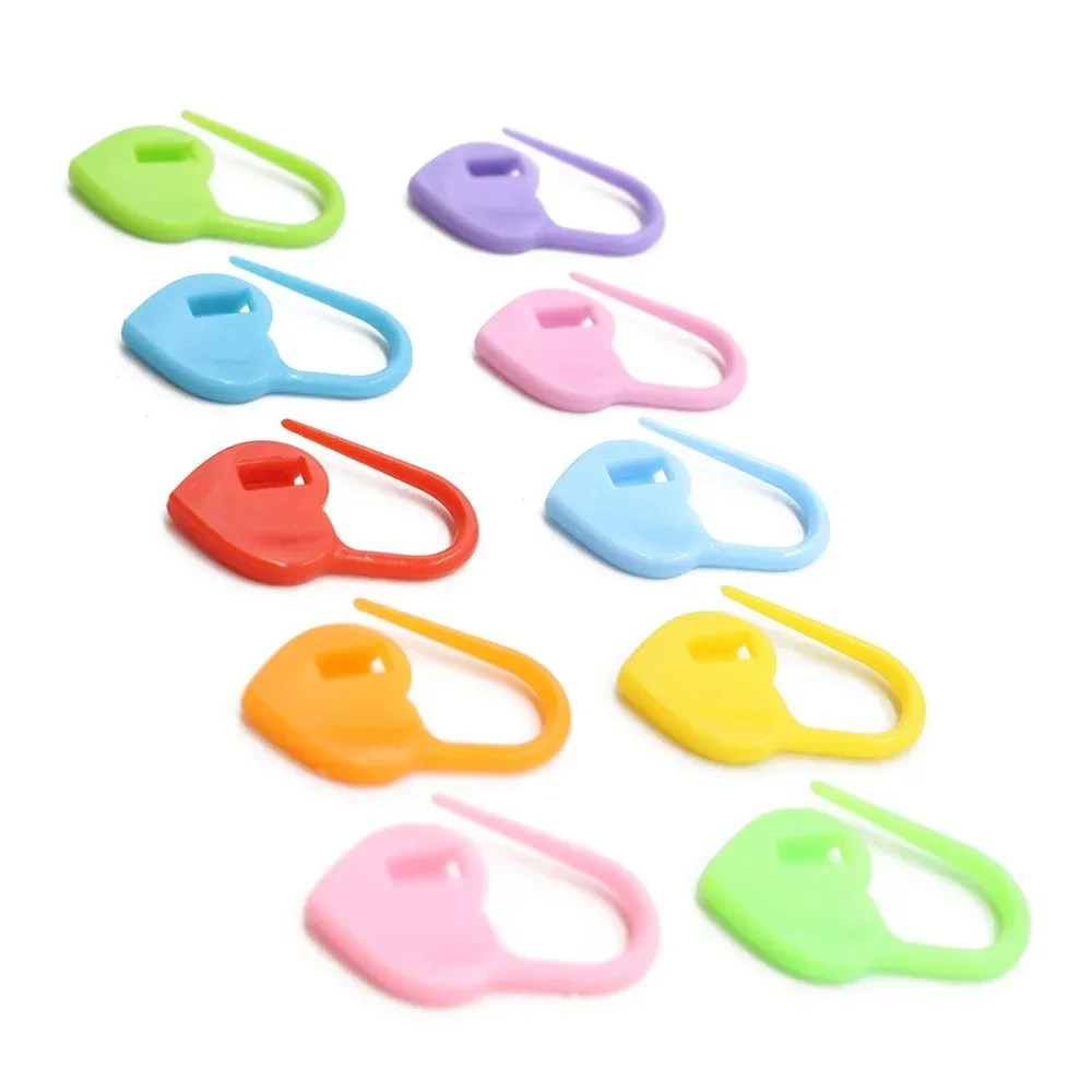 100pcs/lot Colorful Knitting Crochet Locking Stitch Marker Tag Pins Needle Tools Sewing Clip Accessories Crafts Pin Gourd Color Metal Markers Pins Bu