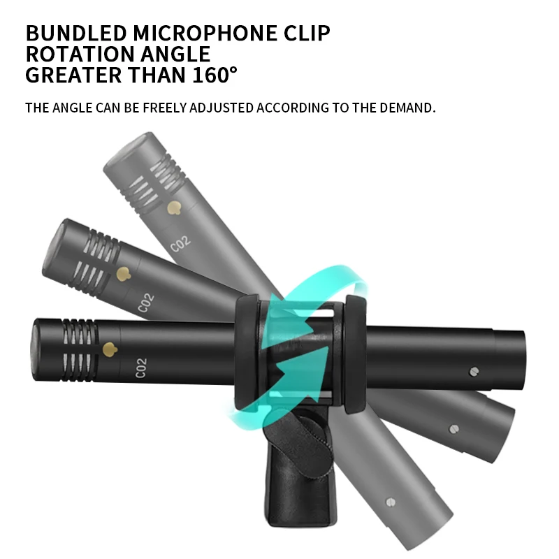 Set di 2 Clip per Microfono in Plastica, Accessori Professionali per Supporto Microfono C02 - immagine 4