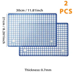 Silicone Non - Stick Heat - Resistant Baking Mats Set - Versatile Bakeware Sheets for Cookies, Macarons, and Bread (2PCS Blue30x21cm)