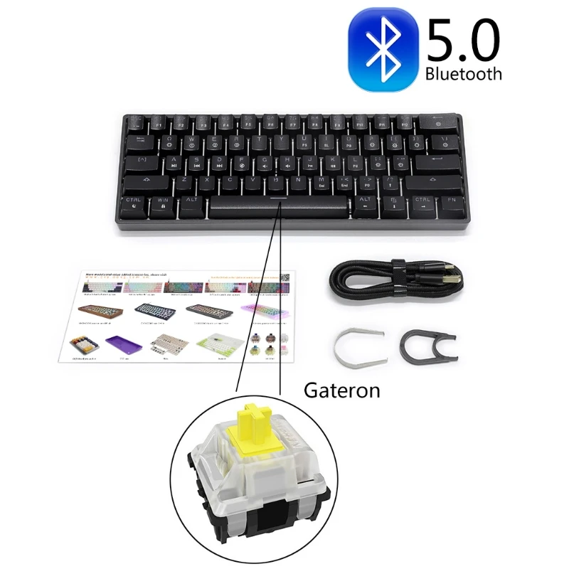 

sk61S Keyboard Gateron Optical Switches RGB Lighting ABS Keycaps programmable