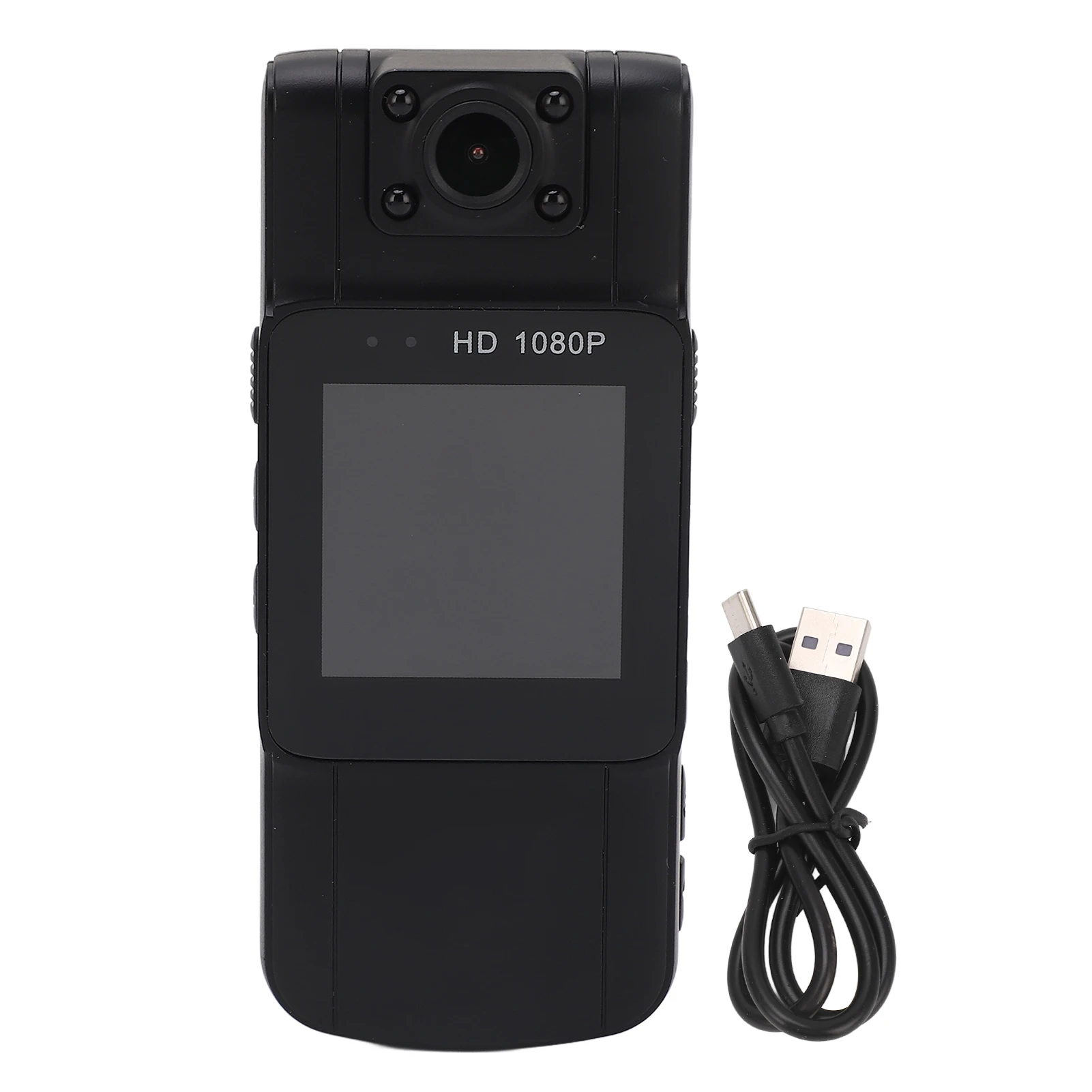 Body Camera Body Worn Camera 7 Hours Recording Magnetic Back Motion Detection 1/4 inch Screw Port 180 Degree Rotation Lens HD 4K