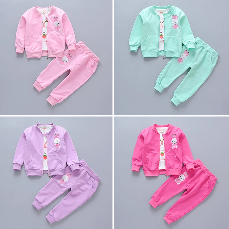 Conjunto De Ropa Para Niña 1-5 Años - Sudadera Estampada Y Pantalones Vaqueros, Moda Moderna Otoño/invierno
