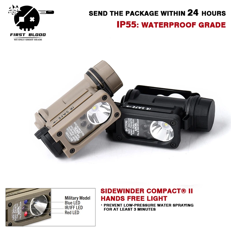 Streamligh Sidewinder Compact®II HANDS FREE LIGHT Tactical Compact