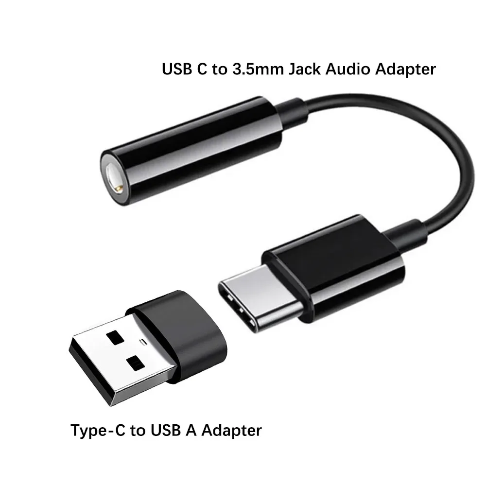 Universal USB C to 3.5mm Audio Adapter & External Sound Card