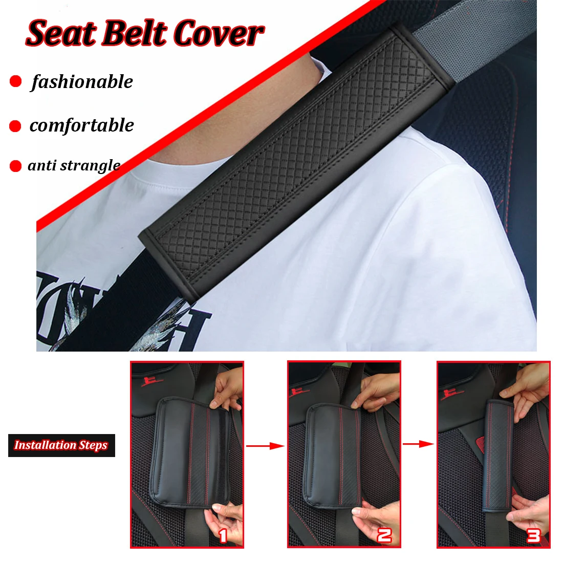 Car Seat Belt Cover Shoulder Pad SeatBelt Pillow Decoration