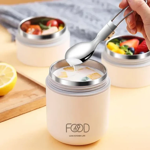 Stainless Steel Thermos Lunch Box for Kids Hot Food Warmer Soup Cup Office Bento  Box Double Layer Thermal Insulation Bento Box - AliExpress