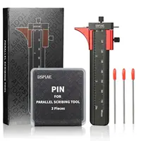 2022 Dspiae AT-PST Parallel Scribing Tool Isometric Line Engraver Parallel Line Carving Tool Scribed Line Pin Black 110*40*6mm 1