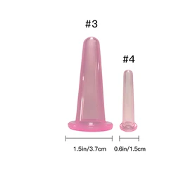 Revitalizing Silicone Cupping Therapy Set - Anti-Cellulite, Face & Neck Lift, Skin Scraping, Anti-Wrinkle Massage Cups (Pink-set 34)