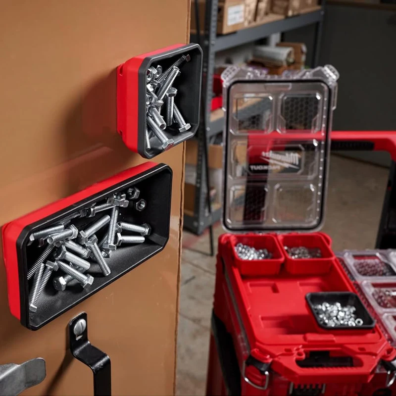 Milwaukee PACKOUT 48-22-8070 Magnetic Bin Hang Organize Storage Tool Box Tool Accessories Small Items Magnetic Dish 6