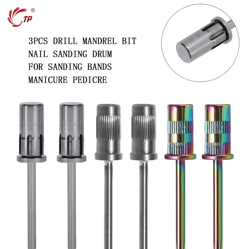 Nail Drill Bit Sanding Bands Mandrel Holder Cutter For Manicure Nail