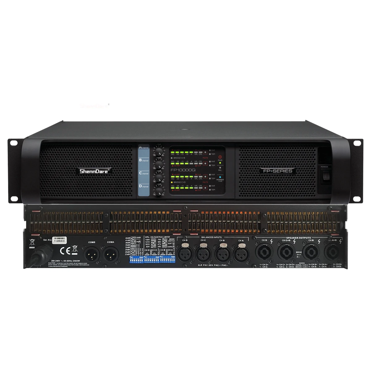 FP10000Q/FP20000Q Professional Audio Power Amplifier 2 Ohm Stable 4 Channels Class TD Amp 4x1350W 10000 Watts ON-Semi Live Show — view 5
