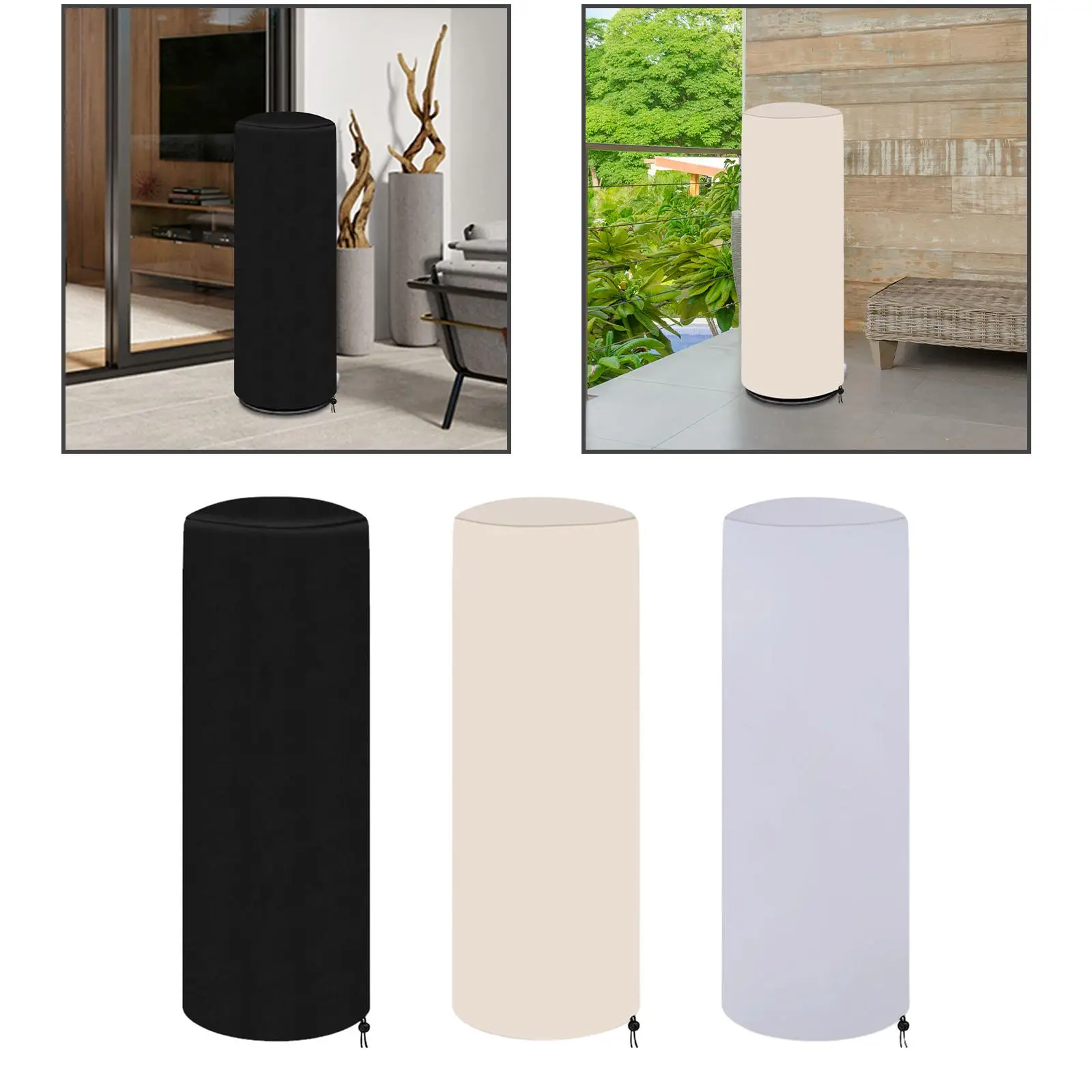 Patio Heater Cover with Zipper and Storage Bag