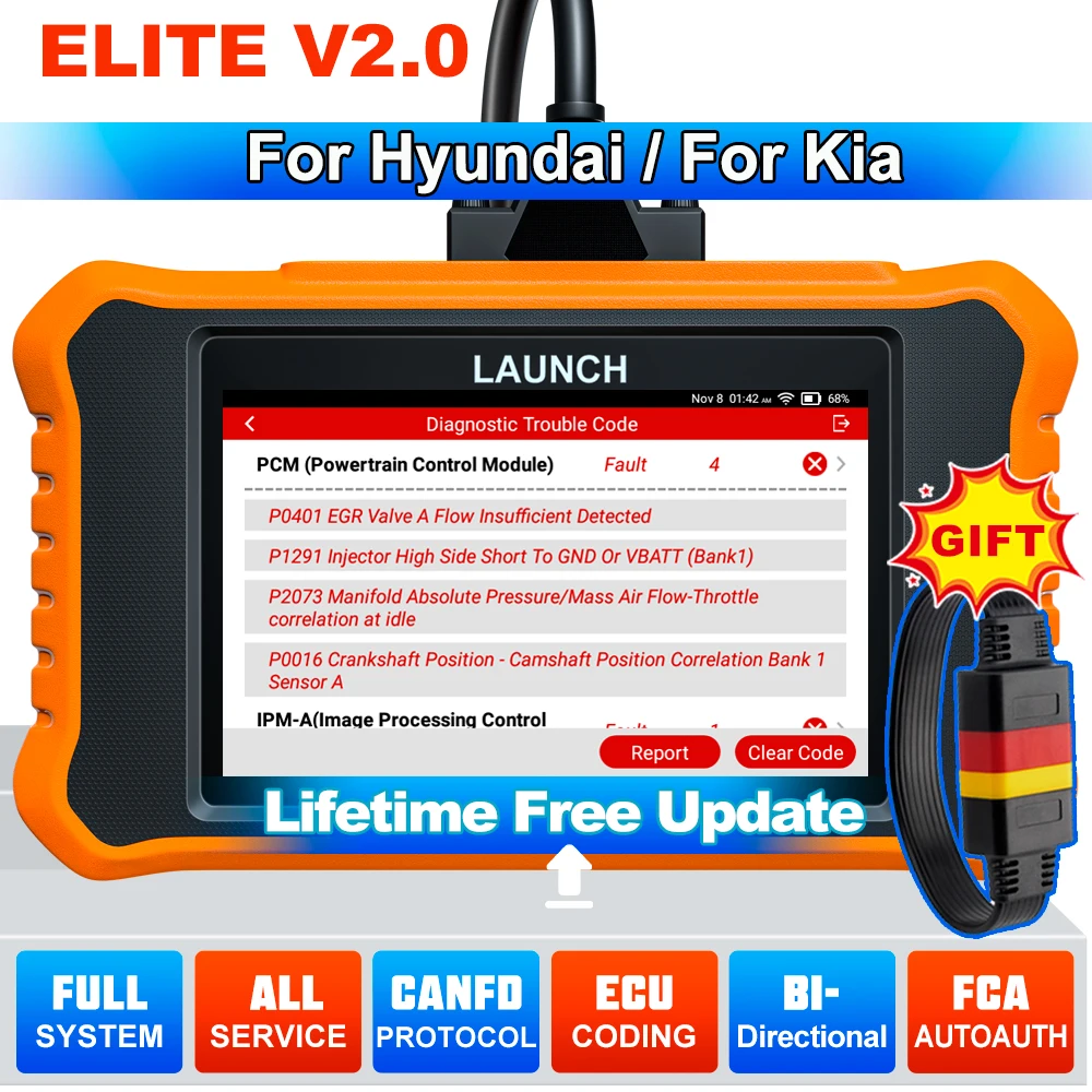 2025 LAUNCH X431 Elite V2.0 双方向スキャナー 全システム対応 車両