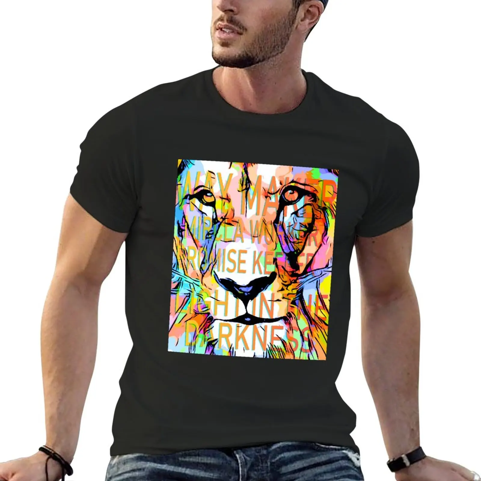 Way Maker Miracle Worker, Light In Questo Mondo-Idea Regalo-Jesus Freak - Christian Faith T-Shirt Plus Size Top T-Shirt Da Uomo