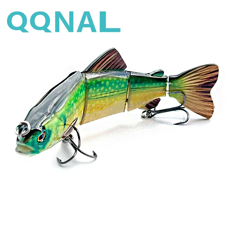 QQNAL Multi Section Sea Bass Hard Fishing Lure 3D Fish Eyes