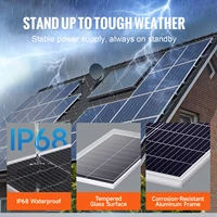 SucceBuy 100W/200W Kit de panneaux solaires monocristallins 12V Module PV monocristallin à haute efficacité IP68 étanche pour camping-car 5