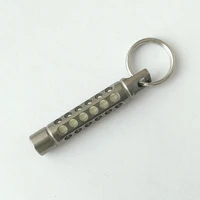 Cage en titane, Signal lumineux de nuit, extérieur EDC lumineux, Tube Fluorescent 3.5x25mm, porte-clés auto-éclairant 5