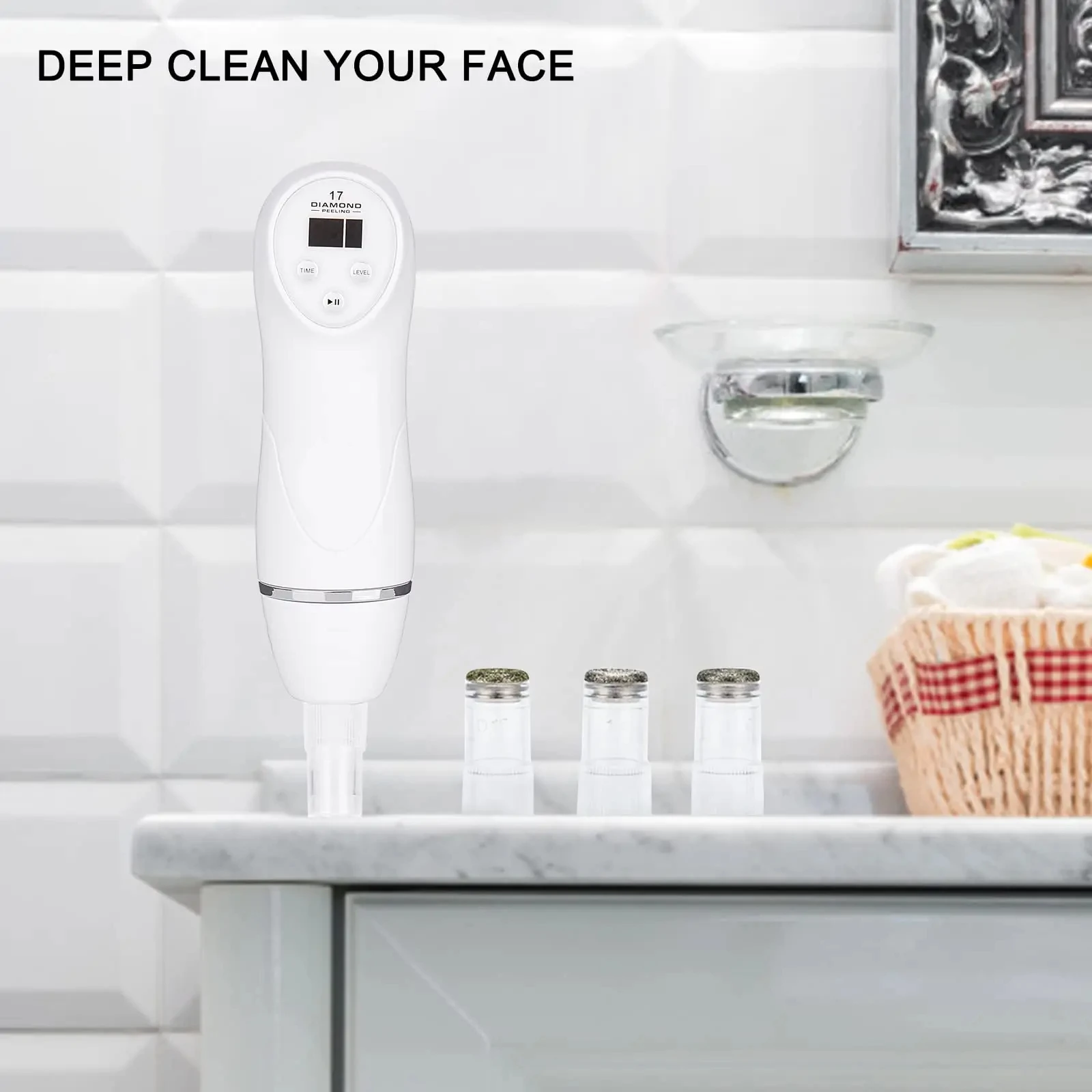 Diamond Microdermabrasion Vacuum Blackhead Acne Cleanser Facial Pore Cleansing Massager Exfoliating Dead Skin Facial Skin Care