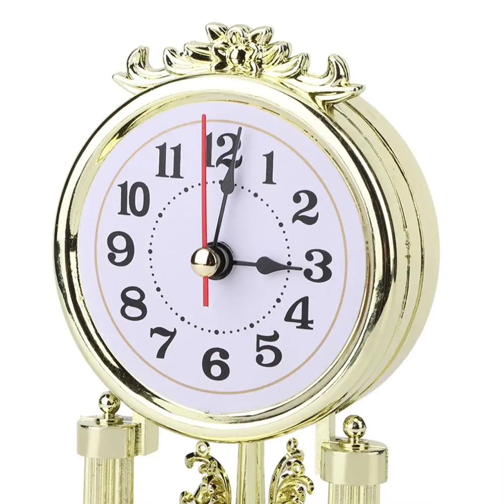 Digital Clock LCD Digital Clock Digital Desk Clock Digital Table Clock Mini Desk Clock Wall Clocks Retro Telephone Alarm Clock Nixie Tube Clock European Retro Gold Plastic Silent Table Clock Home Living Room Decoration Electronic Desktop Clock With Clear Cover