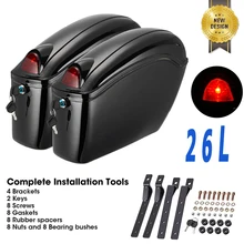  KEMIMOTO Hard Trunk Saddle Bags Luggage Brackets Luggage Bag Universal Hard Bags For Shadow For Suzuki For Kawasaki for Softail 