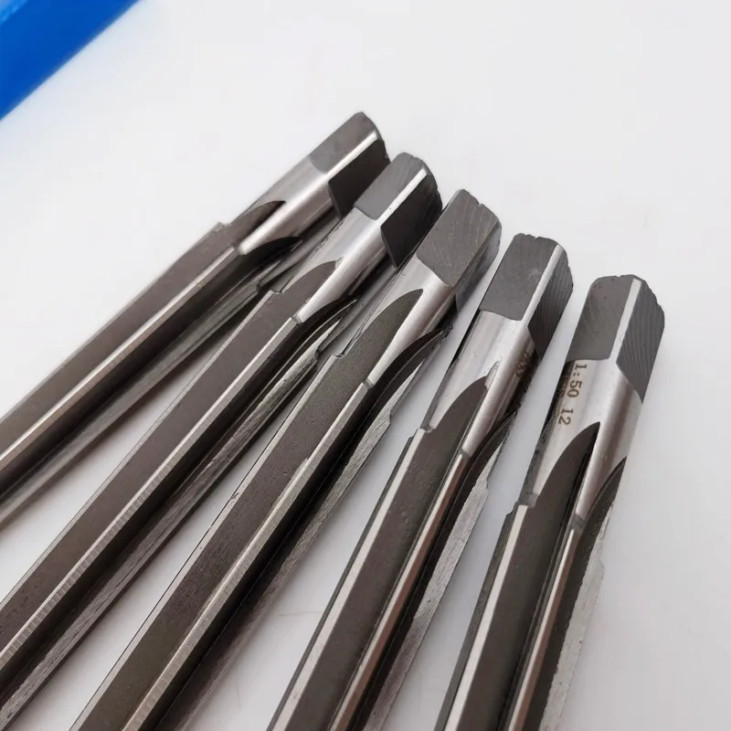 HSS extension 1:50 taper machine reamer 3-16mm, manual reamer for machine tool hole expansion and precision cutting 4