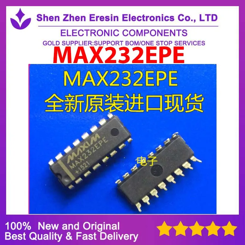 

Бесплатная доставка, 5 шт./лот MAX232EPE DIP16, новый и оригинальный