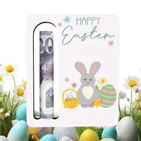 Easter Gifts Personalizeds Money Holder for Kids Gift Multifunctional Wooden Money Box Small and light Bunny Wallet supplies 1