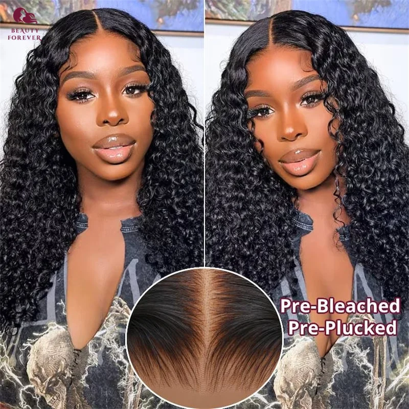 Human Hair Wig Lace Front Wig Human Hair Wigs 7X5 Bye Bye Knots Curly Glueless Human Hair Wig without Glue Transparent HD Lace Front Brazilian Human Hair Wig