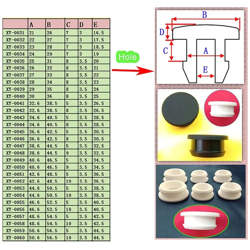 1-10Pcs 2.5-50.6mm Black Conical Snap-on Silicone Rubber T Type Plug Blanking End Caps Tube Inserts Bung Proof High Temperature - Image 6