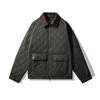 4702 Fashion Brand Warm Coat for Men Corduroy Quited Multi Pockets Zip Up Long Sleeve Plaided Jacket Retro Cotton Padded Parker 2