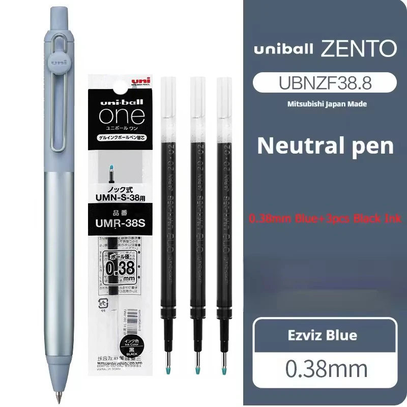 New Uni uniball Zento Metal 0.38mm/0.5mm Signature Gel Pen