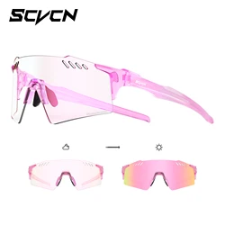 Photochromic Rimless Sports Sunglasses - Stylish Eyewear for Hiking, Cycling, and Running (Photochromic PINK - 07)